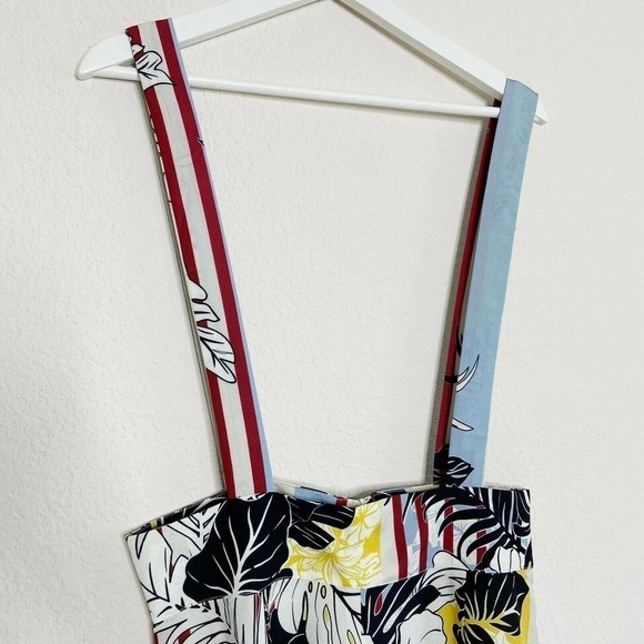 Zhu Suspender Overall Floral Wide Leg Pants NWT - Picture 3 of 7